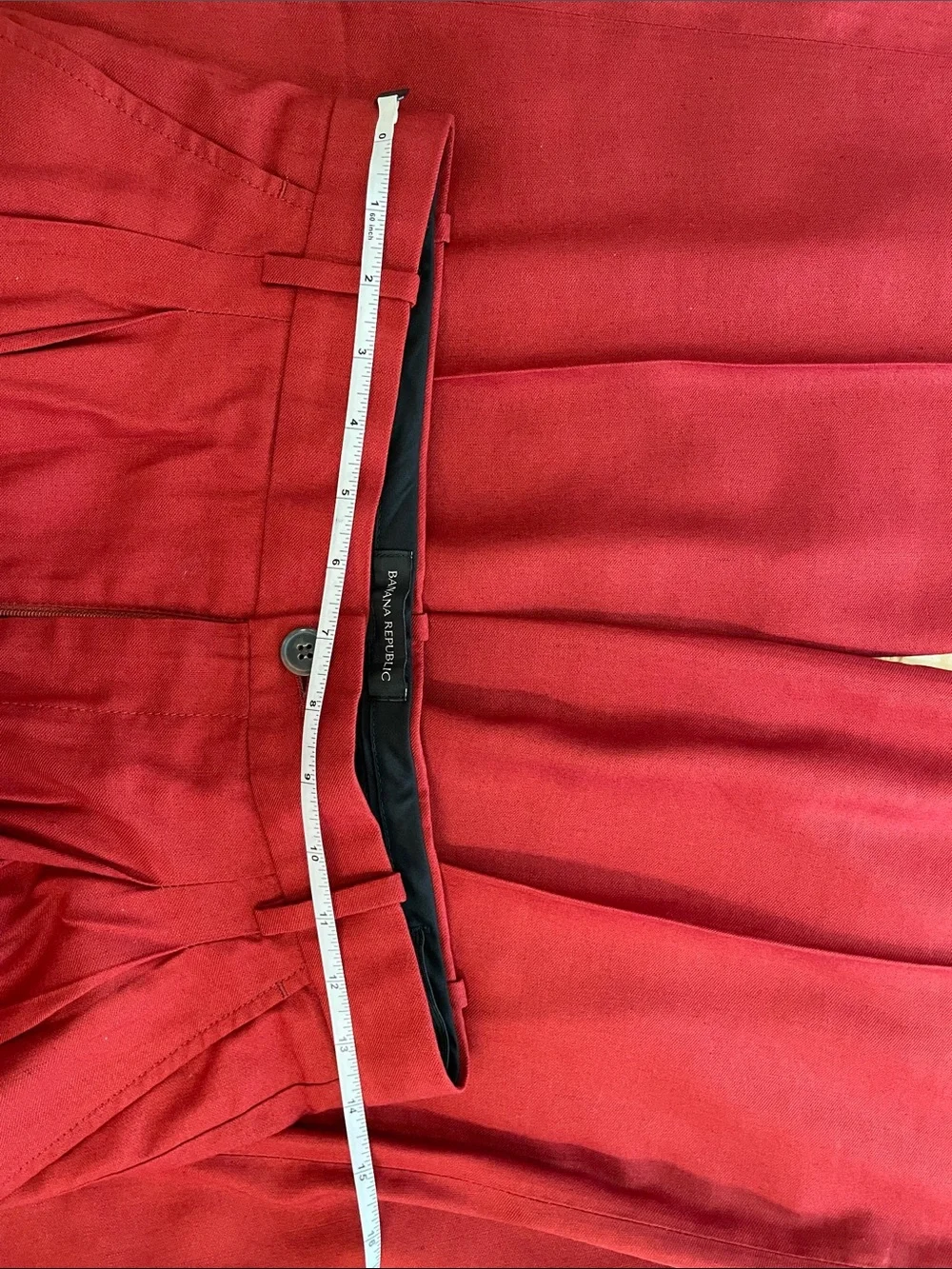 Banana Republic Lena Wide-Leg Red Crimson Trousers Size 4